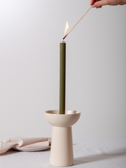 Alabaster Esme Ceramic Candle Holder - Medium Pack of 1