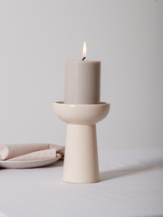 Alabaster Esme Ceramic Candle Holder - Medium Pack of 1