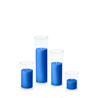 Capri 5cm Pillar in 5.8cm Glass Set - Sm