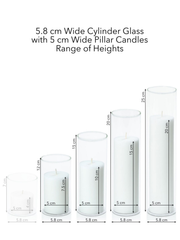 Chilli 5cm Pillar in 5.8cm Glass Set - Med Pack of 1