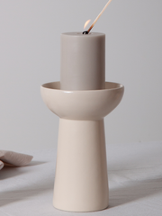 Alabaster Esme Ceramic Candle Holder - Large Pack of 1