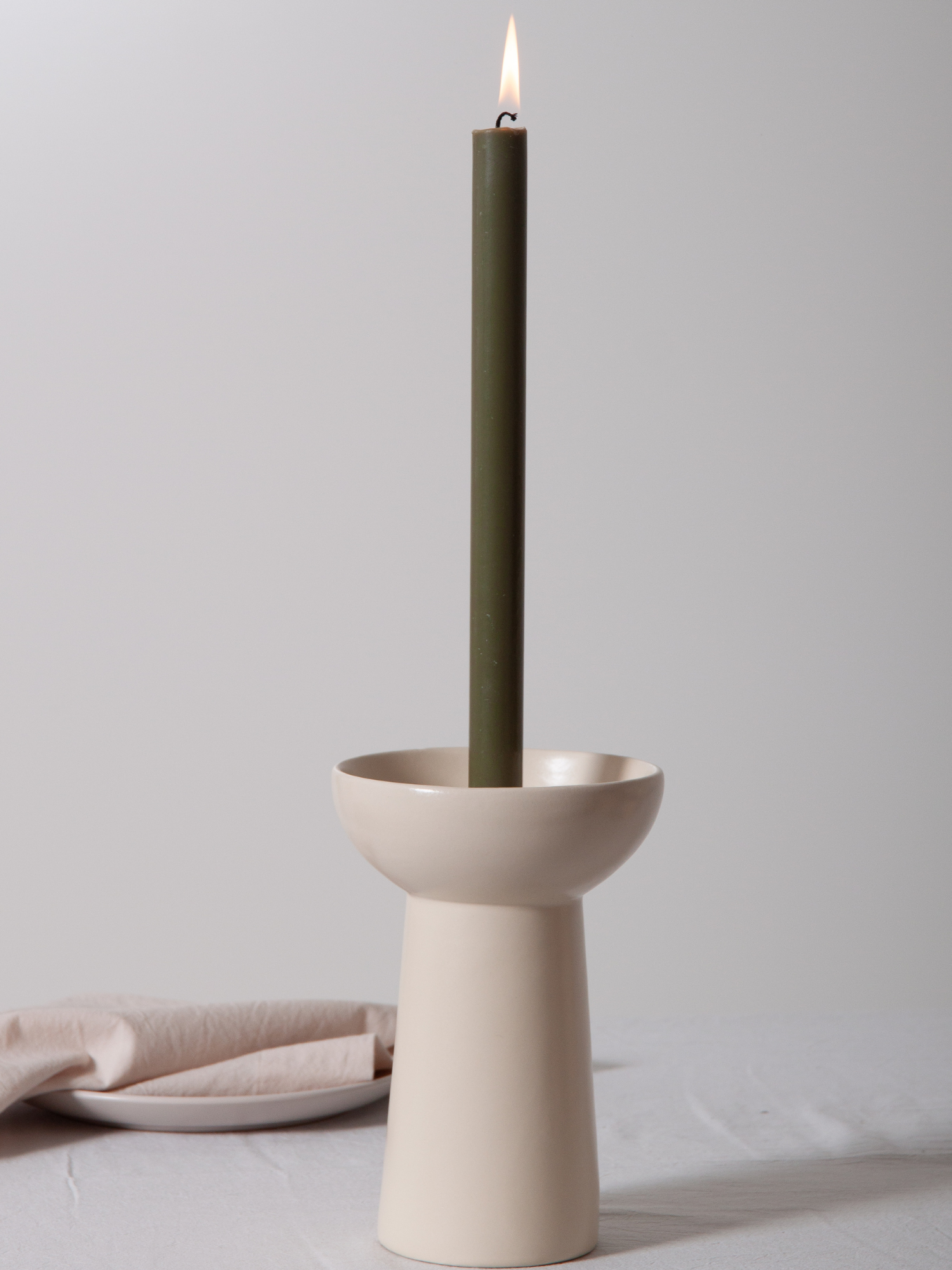 Alabaster Esme Ceramic Candle Holder - Large Pack of 1