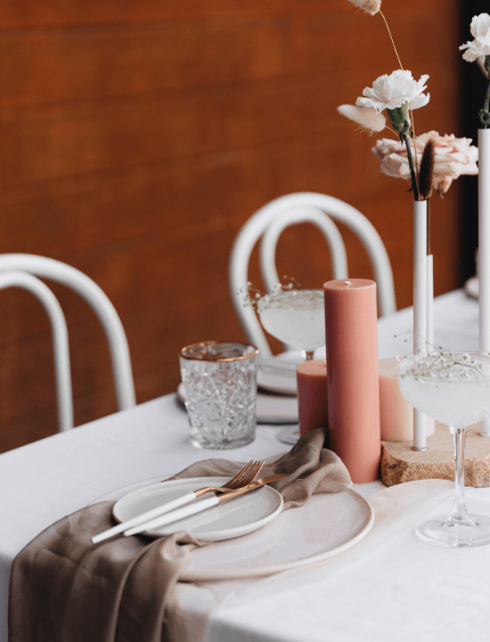 Baked Clay 5cm Pillar in 5.8cm Glass, Sm - Set of 6