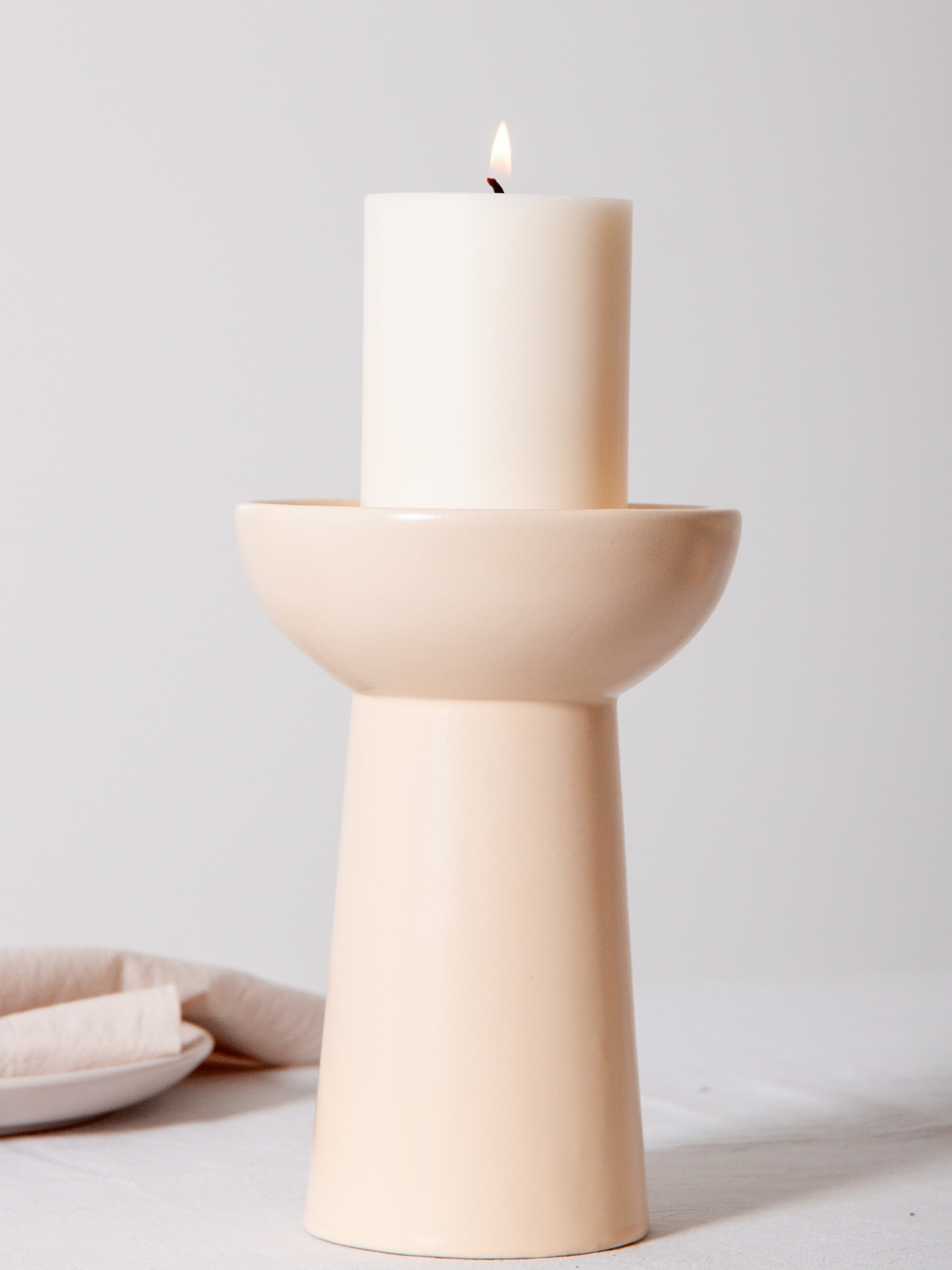 Macaron Esme Ceramic Candle Holder - Large Pack of 1