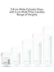 Capri 5cm x 4cm Pillar in 5.8cm x 7cm Glass Pack of 1