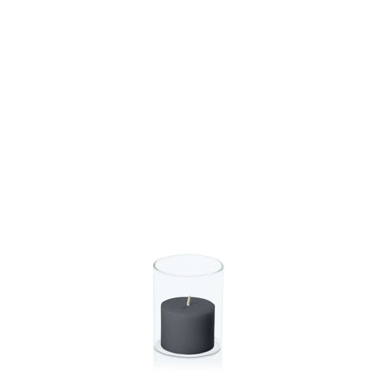 Charcoal 5cm x 4cm Pillar in 5.8cm x 7cm Glass Pack of 1