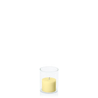 Lemon 5cm x 4cm Pillar in 5.8cm x 7cm Glass