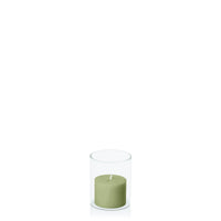Matcha 5cm x 4cm Pillar in 5.8cm x 7cm Glass