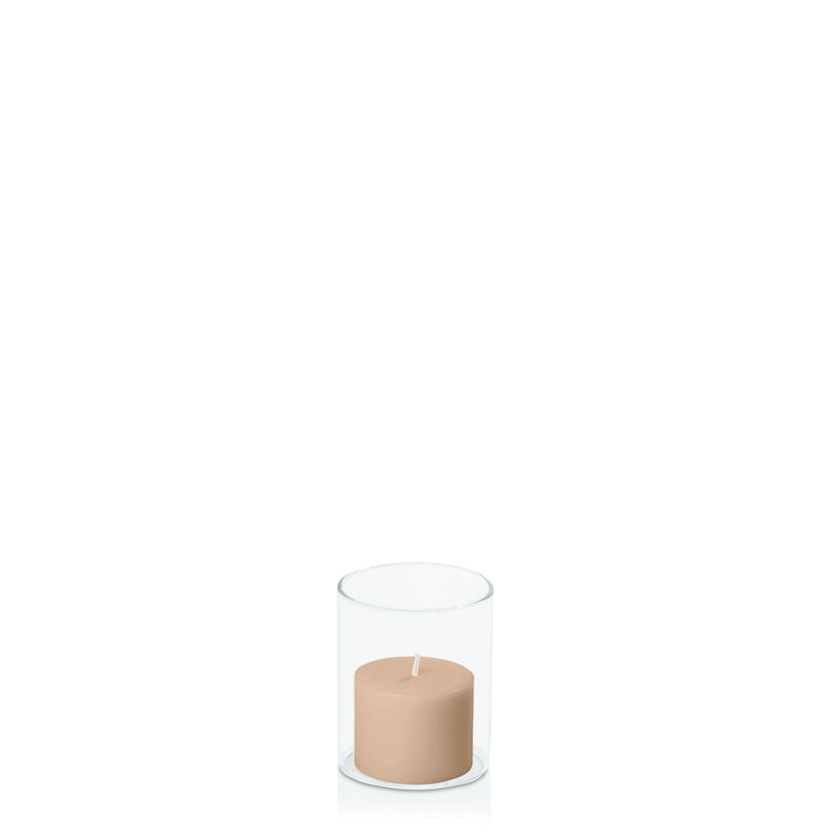 Toffee 5cm x 4cm Pillar in 5.8cm x 7cm Glass Pack of 1