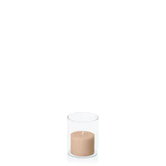 Toffee 5cm x 4cm Pillar in 5.8cm x 7cm Glass Pack of 1