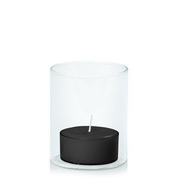 Black Tealight in 5.8cm x 7cm Glass - Set of 96