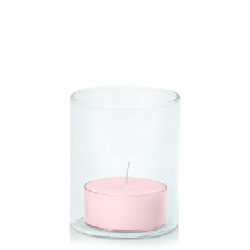 Blush Pink Tealight in 5.8cm x 7cm Glass - Set of 96