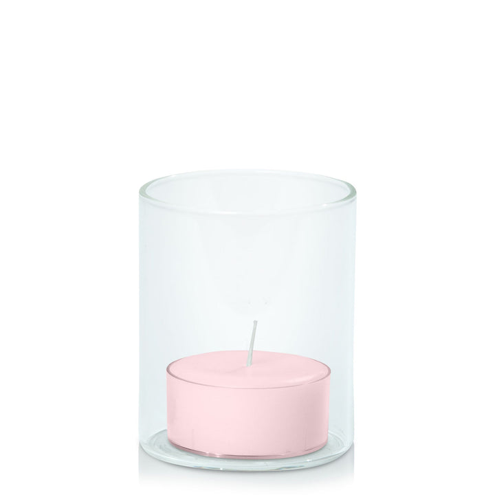 Blush Pink Tealight in 5.8cm x 7cm Glass - Set of 96