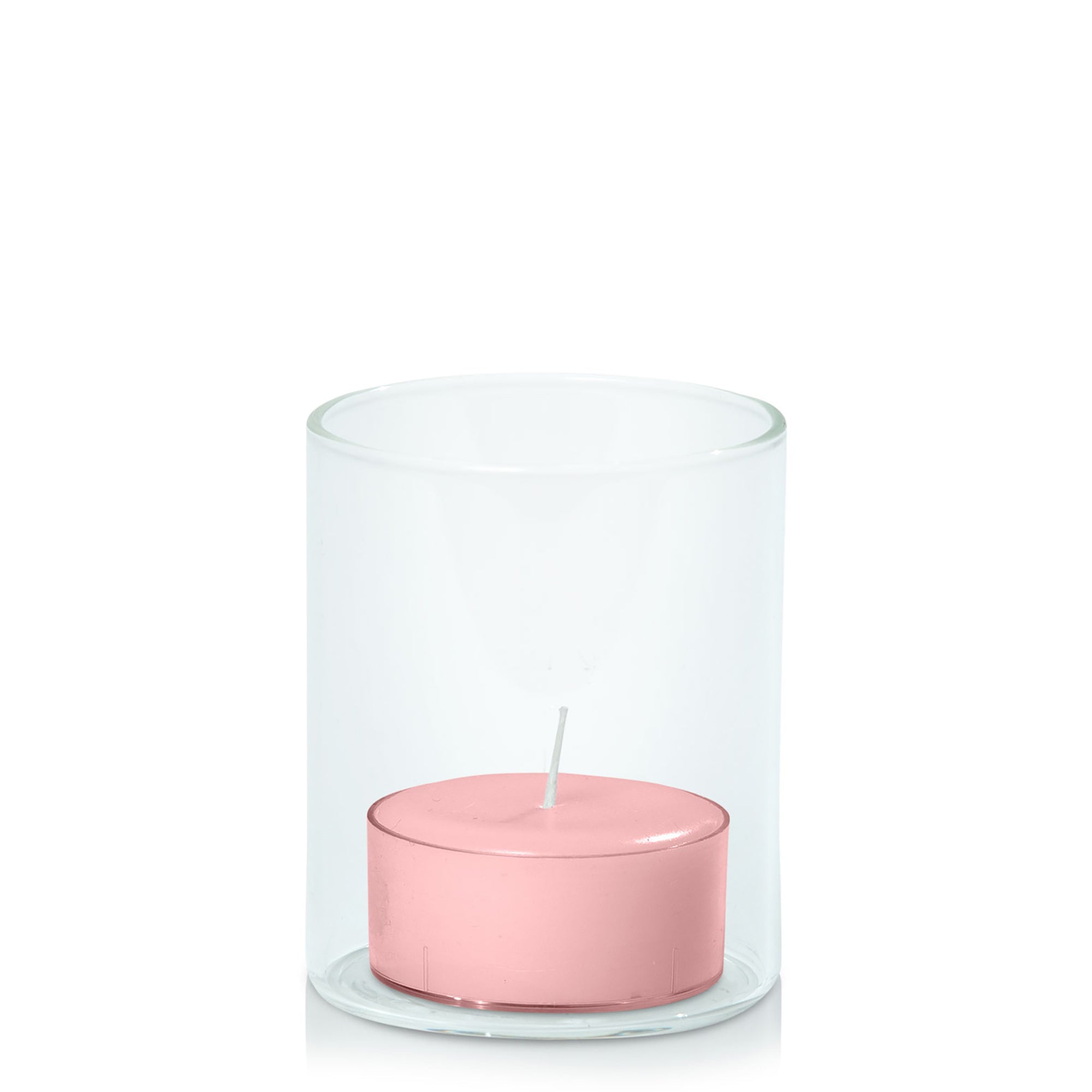 Coral Pink Tealight in 5.8cm x 7cm Glass - Set of 96