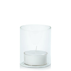 Dusty Blue Tealight in 5.8cm x 7cm Glass - Set of 96