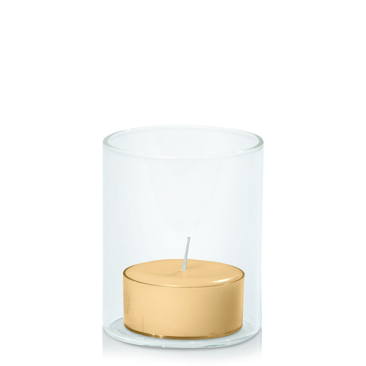 Gold Tealight in 5.8cm x 7cm Glass - Set of 96
