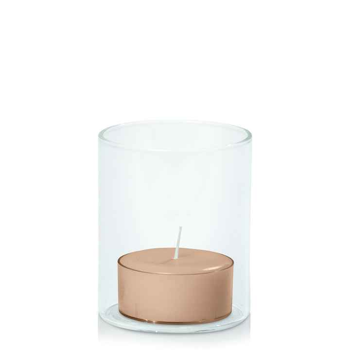 Latte Tealight in 5.8cm x 7cm Glass Pack of 24