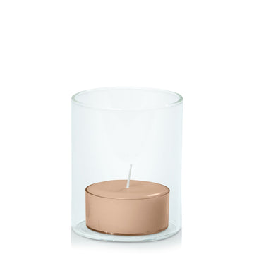 Latte Tealight in 5.8cm x 7cm Glass - Set of 96