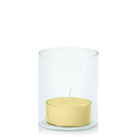 Lemon Tealight in 5.8cm x 7cm Glass