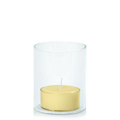 Lemon Tealight in 5.8cm x 7cm Glass - Set of 96
