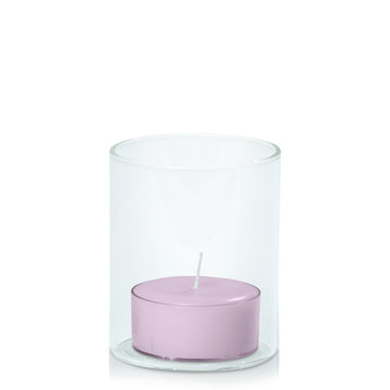 Lilac Tealight in 5.8cm x 7cm Glass - Set of 96