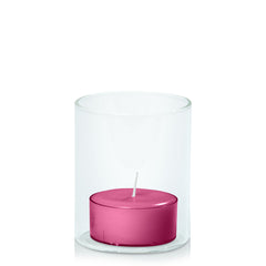Magenta Tealight in 5.8cm x 7cm Glass Pack of 24