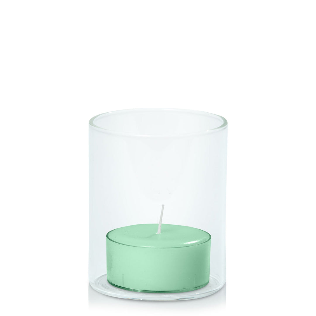 Mint Green Tealight in 5.8cm x 7cm Glass - Set of 96