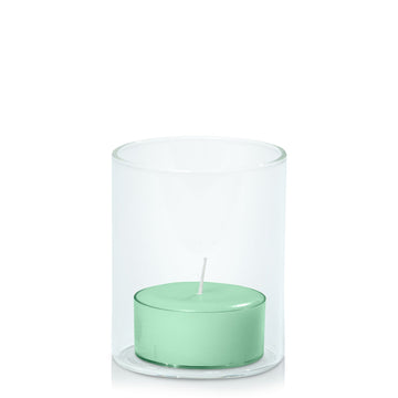 Mint Green Tealight in 5.8cm x 7cm Glass - Set of 96