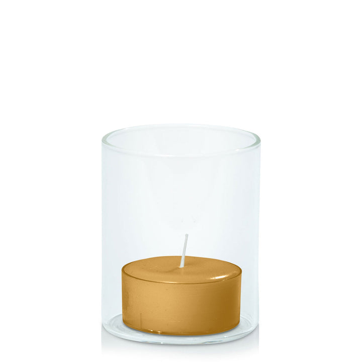 Mustard Tealight in 5.8cm x 7cm Glass - Set of 96