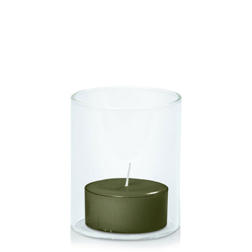 Olive Tealight in 5.8cm x 7cm Glass - Set of 96