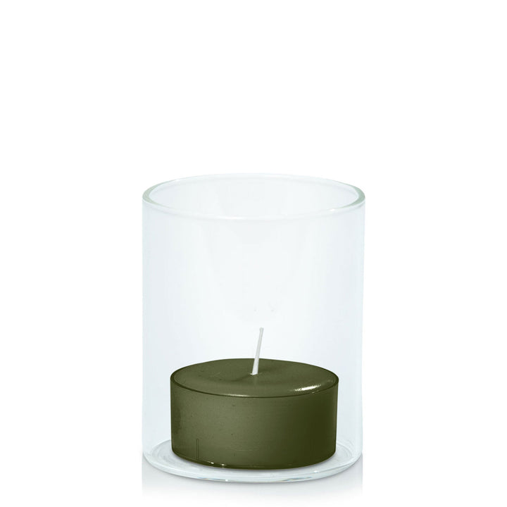 Olive Tealight in 5.8cm x 7cm Glass - Set of 96