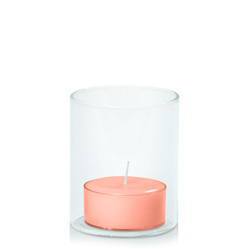 Peach Tealight in 5.8cm x 7cm Glass - Set of 96