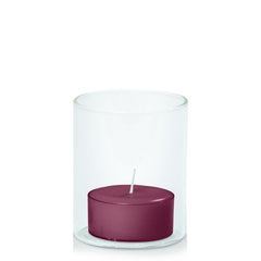 Plum Tealight in 5.8cm x 7cm Glass - Set of 96