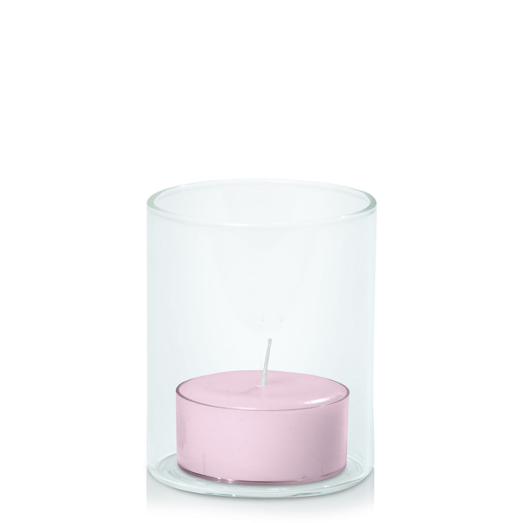 Pastel Pink Tealight in 5.8cm x 7cm Glass Pack of 24