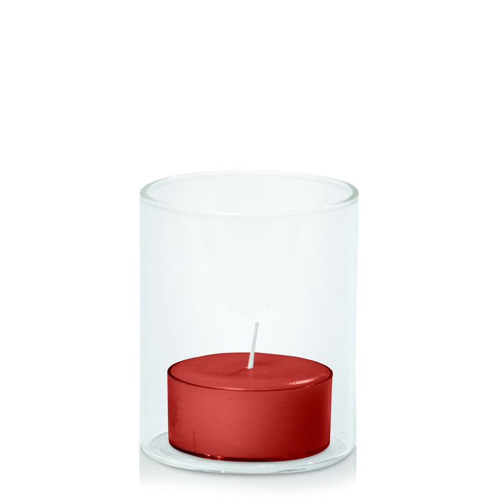 Red Tealight in 5.8cm x 7cm Glass - Set of 96