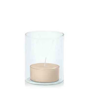 Sandstone Tealight in 5.8cm x 7cm Glass - Set of 96
