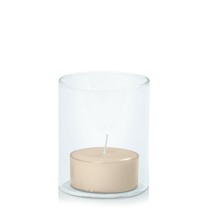 Sandstone Tealight in 5.8cm x 7cm Glass - Set of 96