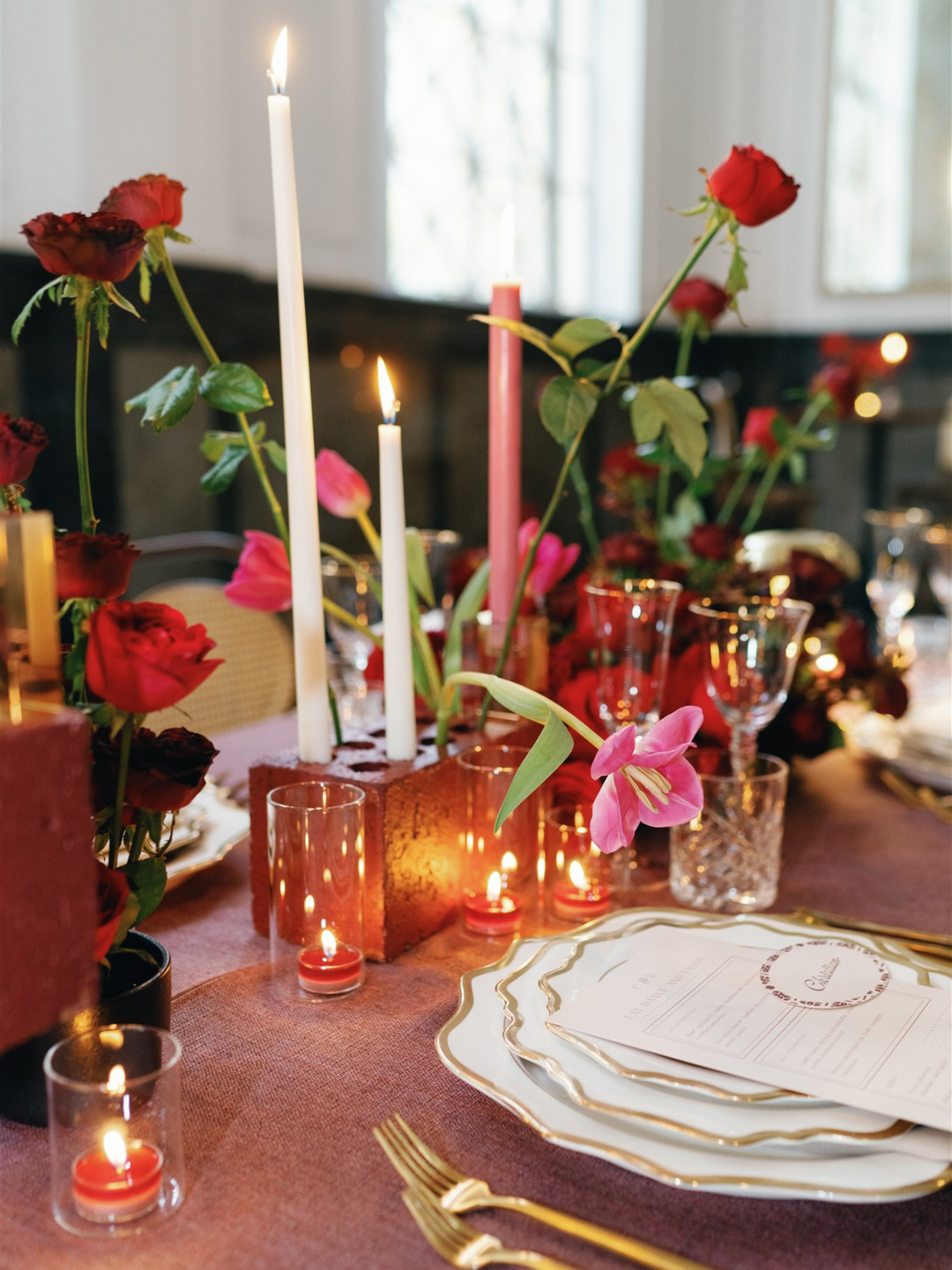 Scarlet Tealight in 5.8cm x 7cm Glass - Set of 96