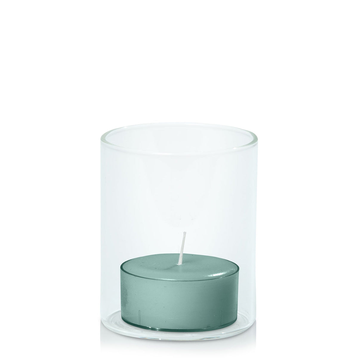 Sage Green Tealight in 5.8cm x 7cm Glass - Set of 96