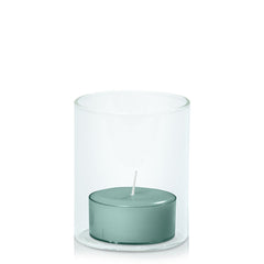 Sage Green Tealight in 5.8cm x 7cm Glass - Set of 96