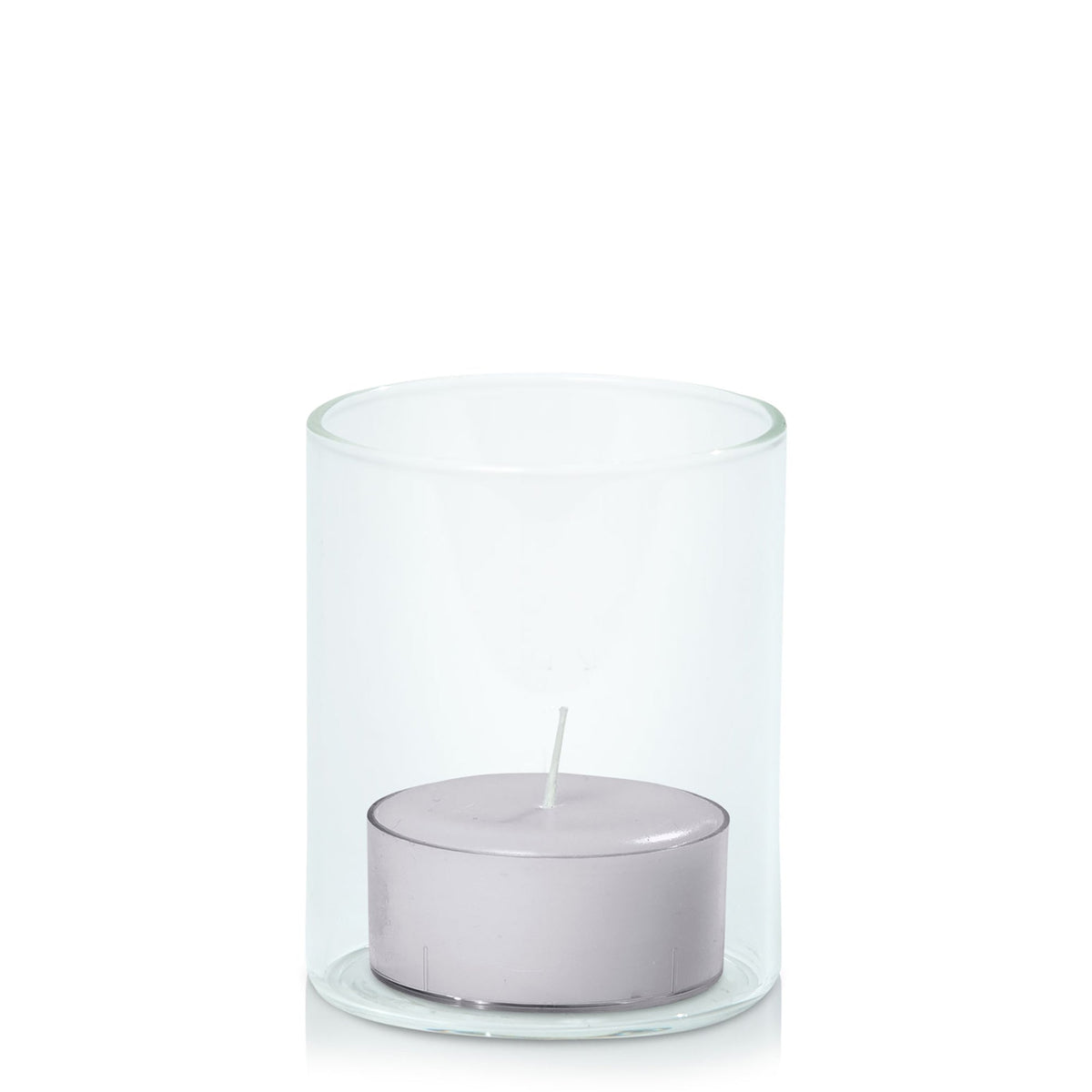 Silver Grey Tealight in 5.8cm x 7cm Glass - Set of 96