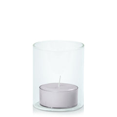 Silver Grey Tealight in 5.8cm x 7cm Glass - Set of 96