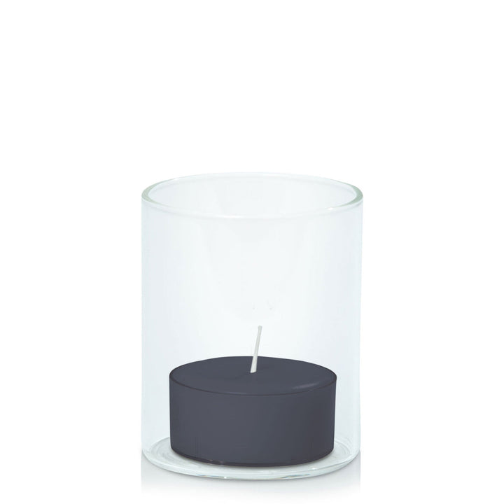 Steel Blue Tealight in 5.8cm x 7cm Glass - Set of 96