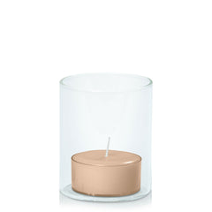 Toffee Tealight in 5.8cm x 7cm Glass - Set of 96