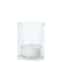 White Tealight in 5.8cm x 7cm Glass