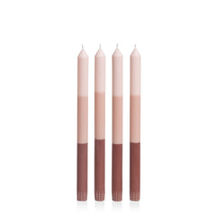 Dolce Toffee 30cm Layered Dinner Candles Pack of 4