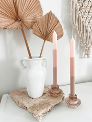Vanilla Latte 30cm Layered Dinner Candles Pack of 4