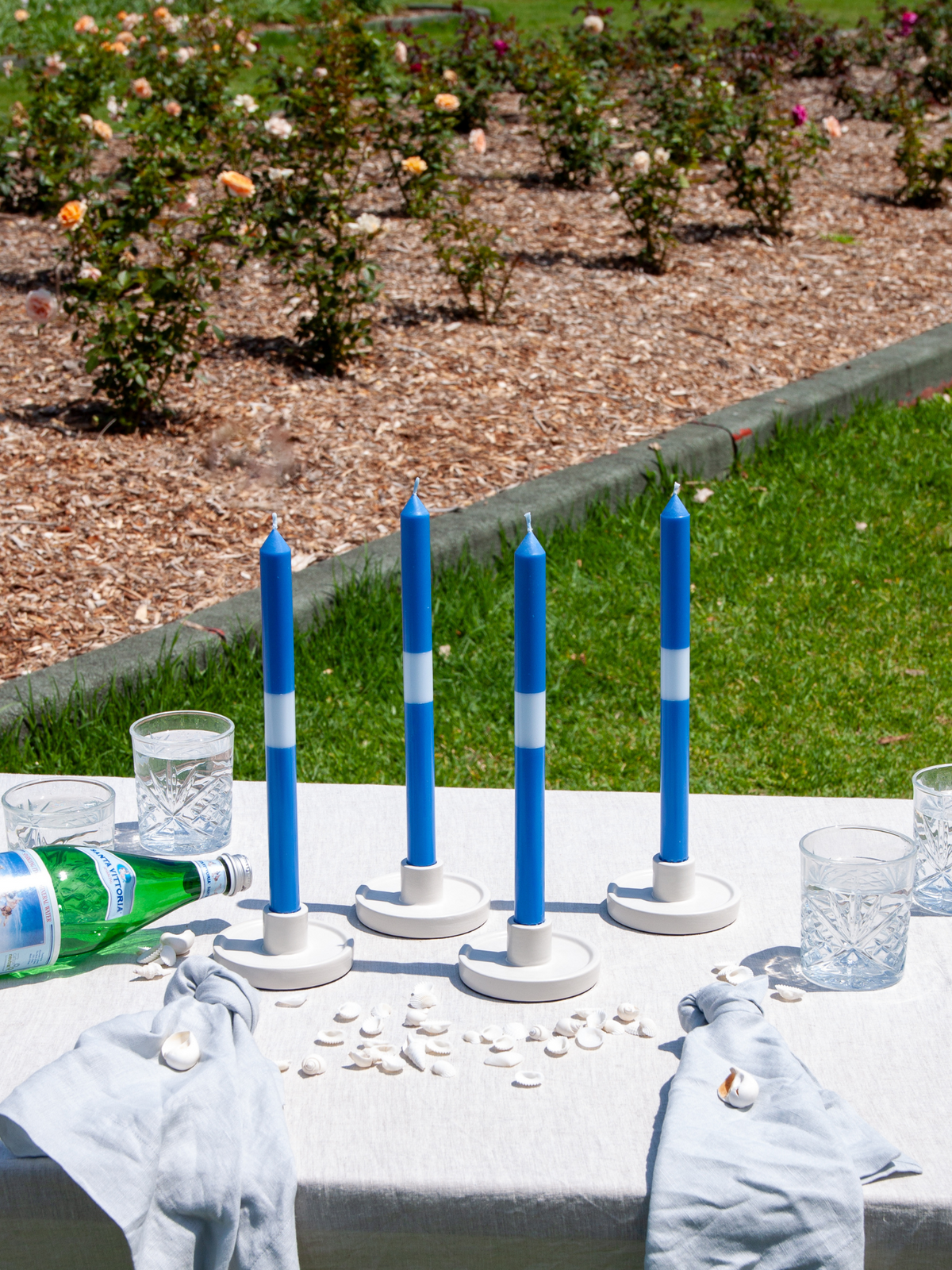 Into the Blue 30cm Layered Dinner Candles