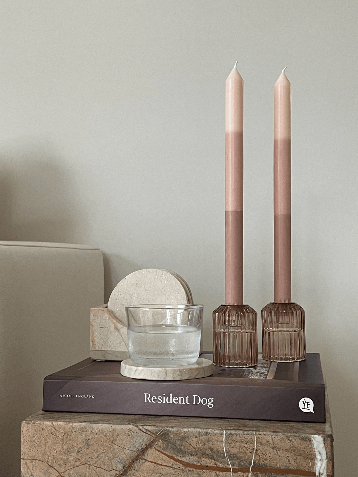 Olive Grove 30cm Layered Dinner Candles Pack of 4