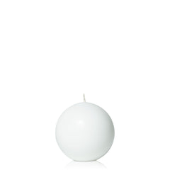 White 7.5cm Sphere Candle Pack of 1